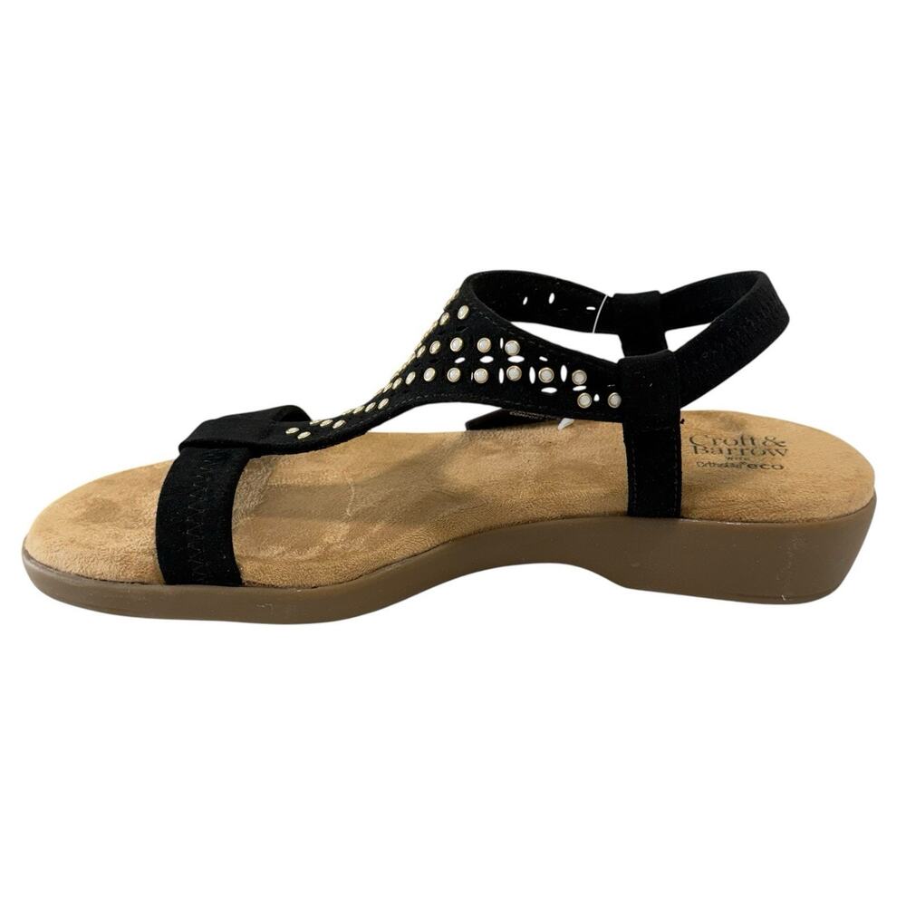 CROFT & BARROW Ortholite Comfort Women's Black & Diamanté Sandals Size /8 - Picture 8 of 12
